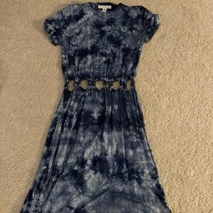 blue tie dye dress